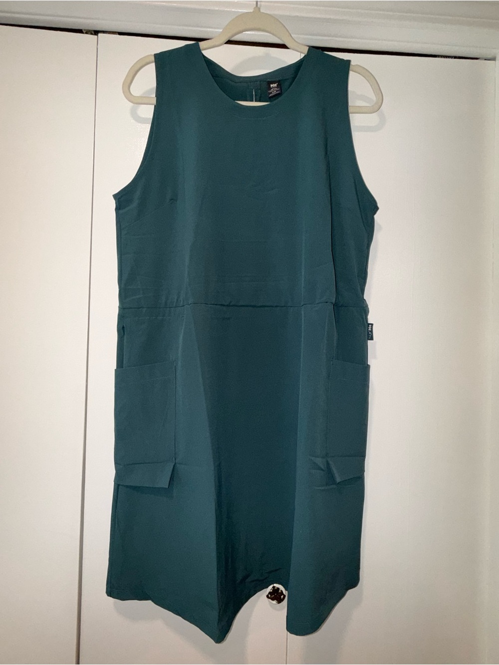 Helly Hansen Teal Sleeveless Mini Dress with Front Pockets